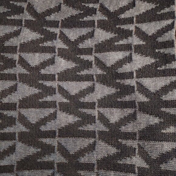 MICHAEL KORS DERBY BLACK AND GRAY METALLIC MK LOGO MUFFLER SCARF NECK WARMER - Picture 8 of 10